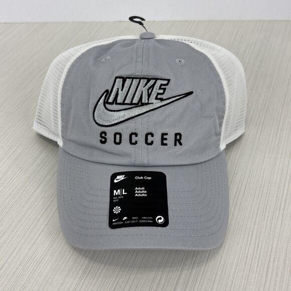 Nike Soccer Club Cap Hat Embroidered Dri Fit Adult Size M/L Adjustable New - Picture 1 of 7
